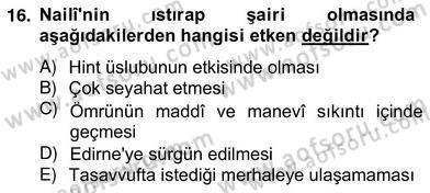 XVII. Yüzyıl Türk Edebiyatı Dersi 2012 - 2013 Yılı (Vize) Ara Sınav Soruları 16. Soru