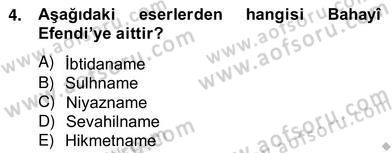 XVII. Yüzyıl Türk Edebiyatı Dersi 2012 - 2013 Yılı (Vize) Ara Sınav Soruları 4. Soru