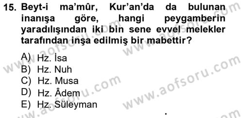 Türk Edebiyatının Mitolojik Kaynakları Dersi 2012 - 2013 Yılı (Final) Dönem Sonu Sınav Soruları 15. Soru