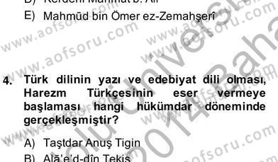 Türk Edebiyatının Mitolojik Kaynakları Dersi 2013 - 2014 Yılı (Vize) Ara Sınav Soruları 3. Soru