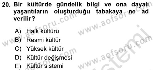 Türk Edebiyatının Mitolojik Kaynakları Dersi 2015 - 2016 Yılı (Final) Dönem Sonu Sınav Soruları 20. Soru