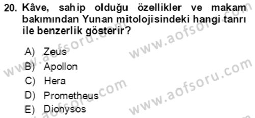 Türk Edebiyatının Mitolojik Kaynakları Dersi 2016 - 2017 Yılı (Vize) Ara Sınav Soruları 20. Soru