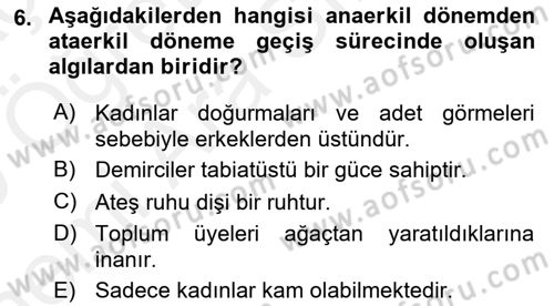 Türk Edebiyatının Mitolojik Kaynakları Dersi 2018 - 2019 Yılı (Vize) Ara Sınav Soruları 6. Soru