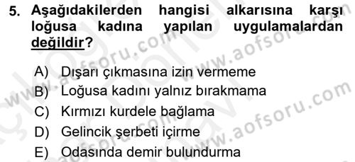 Türk Edebiyatının Mitolojik Kaynakları Dersi 2018 - 2019 Yılı (Final) Dönem Sonu Sınav Soruları 5. Soru