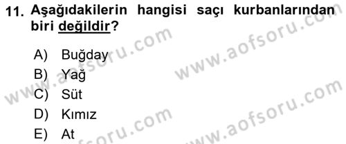 Türk Edebiyatının Mitolojik Kaynakları Dersi 2021 - 2022 Yılı (Vize) Ara Sınav Soruları 11. Soru