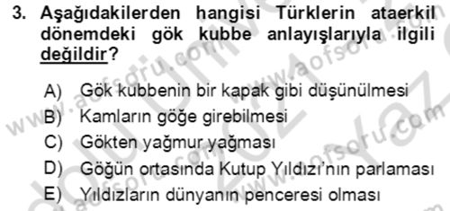 Türk Edebiyatının Mitolojik Kaynakları Dersi 2021 - 2022 Yılı Yaz Okulu Sınav Soruları 3. Soru