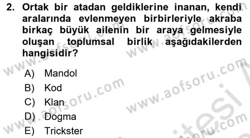 Türk Edebiyatının Mitolojik Kaynakları Dersi 2023 - 2024 Yılı (Vize) Ara Sınav Soruları 2. Soru