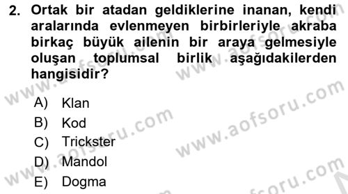 Türk Edebiyatının Mitolojik Kaynakları Dersi 2024 - 2025 Yılı Yaz Okulu Sınav Soruları 2. Soru