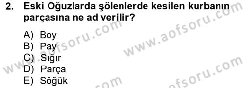 Türk Halk Şiiri Dersi 2013 - 2014 Yılı (Final) Dönem Sonu Sınav Soruları 2. Soru