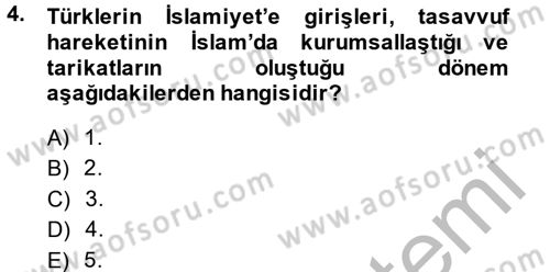 Türk Halk Şiiri Dersi 2014 - 2015 Yılı (Final) Dönem Sonu Sınav Soruları 4. Soru