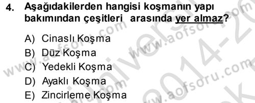 Türk Halk Şiiri Dersi 2014 - 2015 Yılı Tek Ders Sınav Soruları 4. Soru