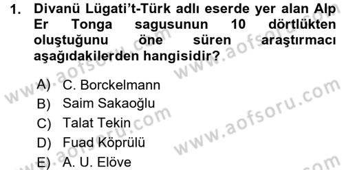 Türk Halk Şiiri Dersi 2015 - 2016 Yılı (Vize) Ara Sınav Soruları 1. Soru