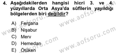 Türk Halk Şiiri Dersi 2015 - 2016 Yılı (Final) Dönem Sonu Sınav Soruları 4. Soru