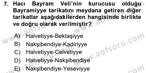 Türk Halk Şiiri Dersi 2016 - 2017 Yılı 3 Ders Sınav Soruları 7. Soru