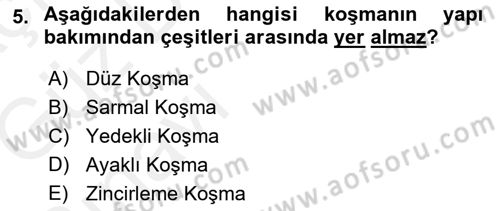 Türk Halk Şiiri Dersi Ara Sınavı Deneme Sınav Soruları 5. Soru