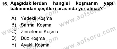 Türk Halk Şiiri Dersi 2022 - 2023 Yılı (Final) Dönem Sonu Sınav Soruları 16. Soru