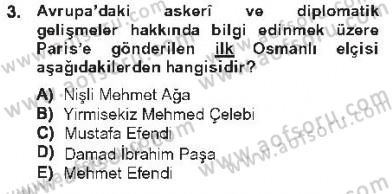 XVIII. Yüzyıl Türk Edebiyatı Dersi 2012 - 2013 Yılı Tek Ders Sınav Soruları 3. Soru