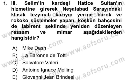 XVIII. Yüzyıl Türk Edebiyatı Dersi 2017 - 2018 Yılı (Vize) Ara Sınav Soruları 1. Soru
