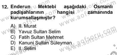 XIX. Yüzyıl Türk Edebiyatı Dersi 2012 - 2013 Yılı (Vize) Ara Sınav Soruları 12. Soru