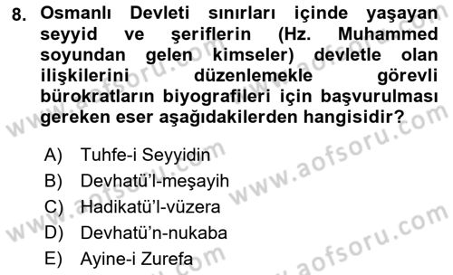 XIX. Yüzyıl Türk Edebiyatı Dersi 2017 - 2018 Yılı 3 Ders Sınav Soruları 8. Soru