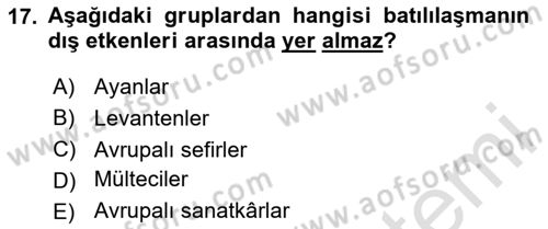 XIX. Yüzyıl Türk Edebiyatı Dersi 2025 - 2026 Yılı (Vize) Ara Sınav Soruları 17. Soru