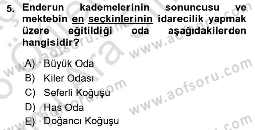 XIX. Yüzyıl Türk Edebiyatı Dersi 2025 - 2026 Yılı (Vize) Ara Sınav Soruları 5. Soru