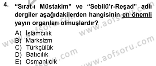Cumhuriyet Dönemi Türk Şiiri Dersi 2012 - 2013 Yılı (Vize) Ara Sınav Soruları 4. Soru