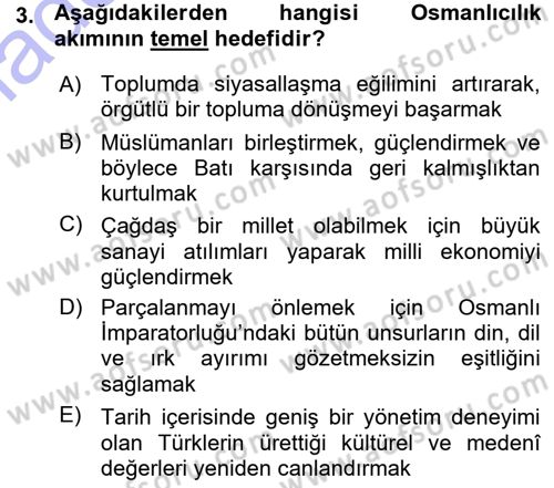 Cumhuriyet Dönemi Türk Şiiri Dersi Ara Sınavı Deneme Sınav Soruları 3. Soru