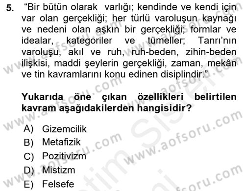 Cumhuriyet Dönemi Türk Şiiri Dersi 2016 - 2017 Yılı (Final) Dönem Sonu Sınav Soruları 5. Soru