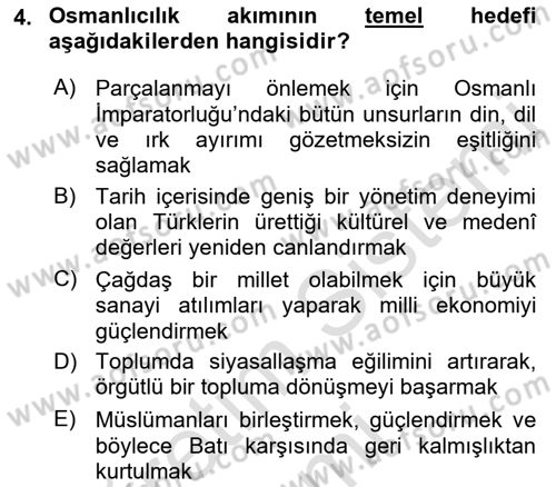 Cumhuriyet Dönemi Türk Şiiri Dersi Ara Sınavı Deneme Sınav Soruları 4. Soru