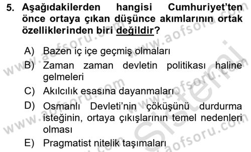 Cumhuriyet Dönemi Türk Şiiri Dersi 2019 - 2020 Yılı (Vize) Ara Sınav Soruları 5. Soru