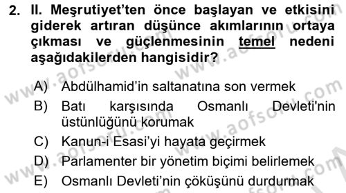 Cumhuriyet Dönemi Türk Şiiri Dersi Ara Sınavı Deneme Sınav Soruları 2. Soru
