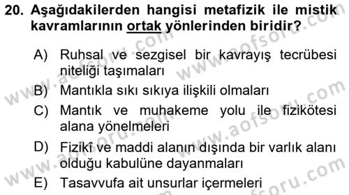 Cumhuriyet Dönemi Türk Şiiri Dersi 2024 - 2025 Yılı (Vize) Ara Sınav Soruları 20. Soru