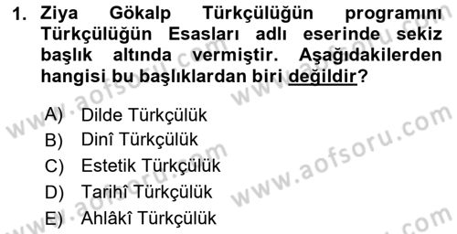 Cumhuriyet Dönemi Türk Şiiri Dersi 2025 - 2026 Yılı (Vize) Ara Sınav Soruları 1. Soru