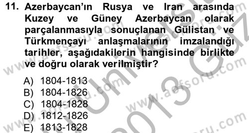Çağdaş Türk Edebiyatları 1 Dersi Ara Sınavı Deneme Sınav Soruları 11. Soru