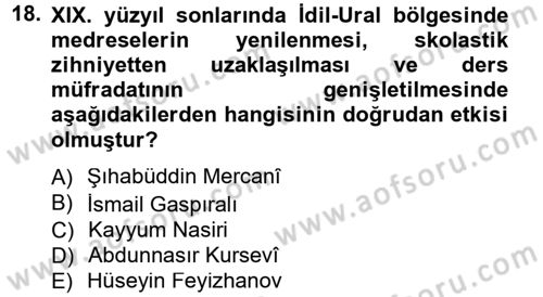 Çağdaş Türk Edebiyatları 1 Dersi 2012 - 2013 Yılı (Final) Dönem Sonu Sınav Soruları 18. Soru
