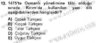 Çağdaş Türk Edebiyatları 1 Dersi 2012 - 2013 Yılı Tek Ders Sınav Soruları 13. Soru