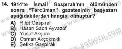 Çağdaş Türk Edebiyatları 1 Dersi 2012 - 2013 Yılı Tek Ders Sınav Soruları 14. Soru