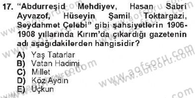 Çağdaş Türk Edebiyatları 1 Dersi 2012 - 2013 Yılı Tek Ders Sınav Soruları 17. Soru