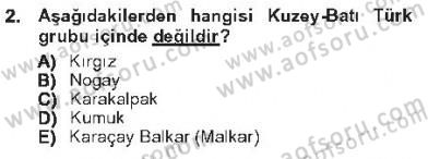 Çağdaş Türk Edebiyatları 1 Dersi 2012 - 2013 Yılı Tek Ders Sınav Soruları 2. Soru