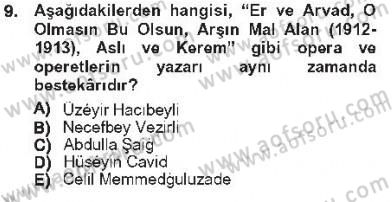 Çağdaş Türk Edebiyatları 1 Dersi 2012 - 2013 Yılı Tek Ders Sınav Soruları 9. Soru