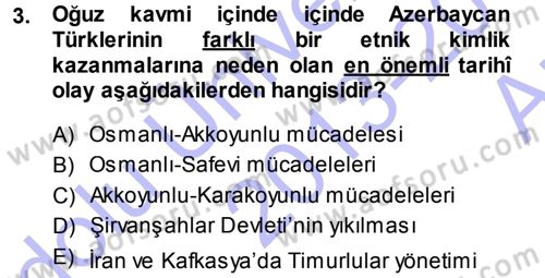 Çağdaş Türk Edebiyatları 1 Dersi 2013 - 2014 Yılı (Vize) Ara Sınav Soruları 3. Soru