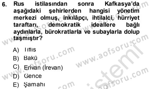Çağdaş Türk Edebiyatları 1 Dersi 2013 - 2014 Yılı Tek Ders Sınav Soruları 6. Soru