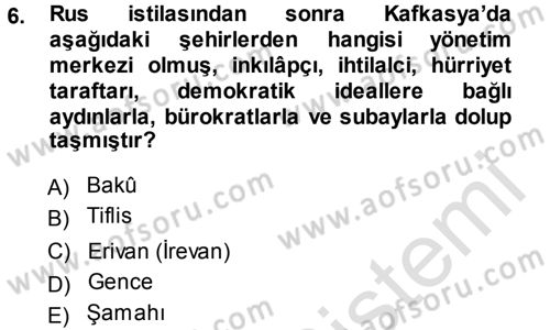 Çağdaş Türk Edebiyatları 1 Dersi 2014 - 2015 Yılı Tek Ders Sınav Soruları 6. Soru