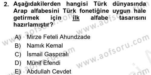 Çağdaş Türk Edebiyatları 1 Dersi 2017 - 2018 Yılı 3 Ders Sınav Soruları 2. Soru