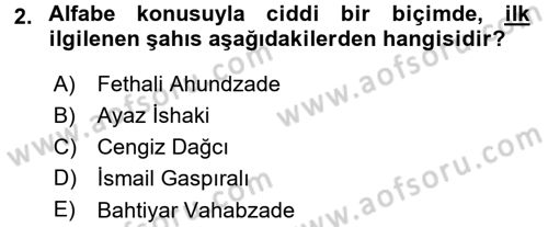 Çağdaş Türk Edebiyatları 1 Dersi 2017 - 2018 Yılı (Vize) Ara Sınav Soruları 2. Soru
