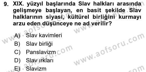 Çağdaş Türk Edebiyatları 1 Dersi 2017 - 2018 Yılı (Vize) Ara Sınav Soruları 9. Soru