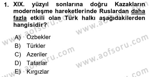 Çağdaş Türk Edebiyatları 1 Dersi 2019 - 2020 Yılı (Vize) Ara Sınav Soruları 1. Soru