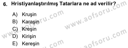 Çağdaş Türk Edebiyatları 1 Dersi Ara Sınavı Deneme Sınav Soruları 6. Soru