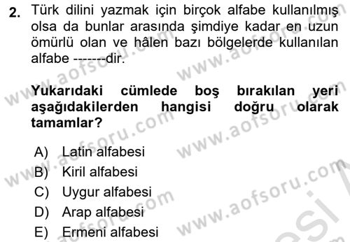 Çağdaş Türk Edebiyatları 1 Dersi 2019 - 2020 Yılı (Final) Dönem Sonu Sınav Soruları 2. Soru